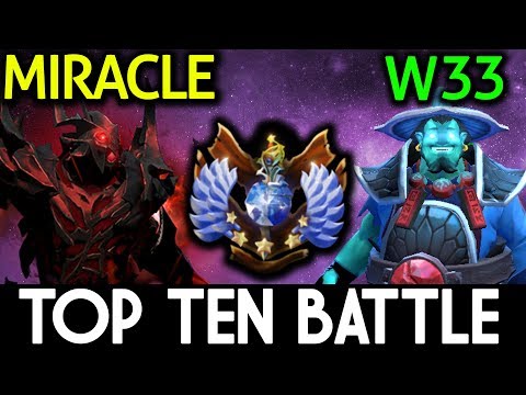 Miracle- Shadow Fiend vs W33 Storm Spirit Dota 2 | Top Ten Ranked EU Battle