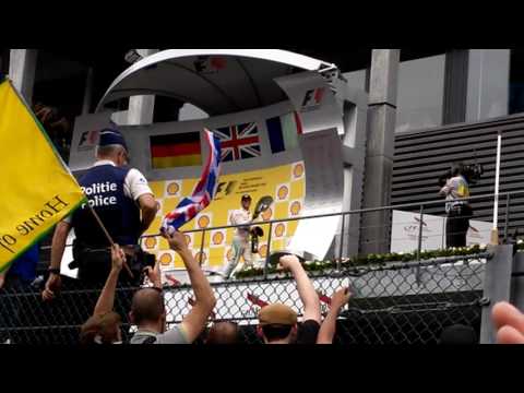 F1 Belgium 2015 - Podium - " Lewis, Lewis, Lewis ! " Again
