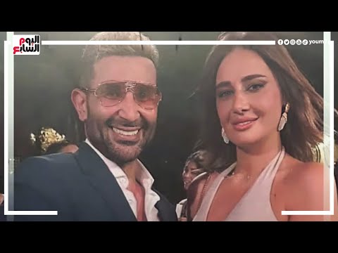 حكاية صور حلا شيحة مع أحمد سعد بفرح جميلة عوض