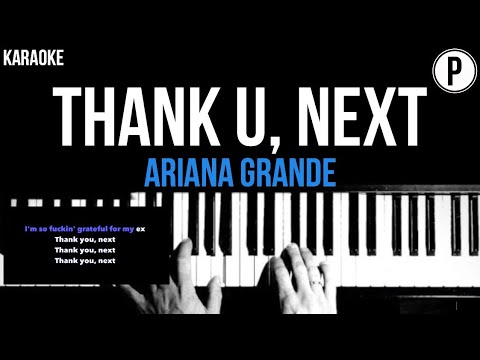 Ariana Grande - Thank U, Next Karaoke Slower Acoustic Piano Instrumental Cover Lyrics On Screen