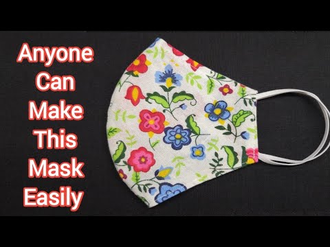 Very Easy New Style Pattern Mask | It Only takes 5 Minute to Sew a Best Perfect Fit Mask | DIY Mask