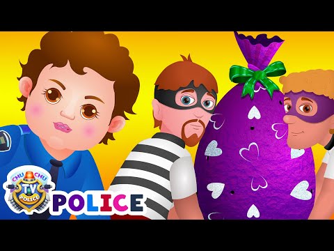 ChuChu TV Police Chase & Catch Thief in Police Car Save Giant Surprise Eggs Toys, Gifts for Kids Video