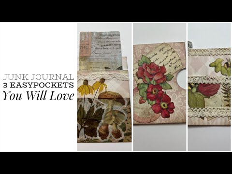 Junk Journal 3 Easy  Pockets You Will Love