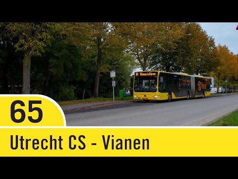 [4K] Bustraject | Lijn 65 | Utrecht CS - Vianen Lekbrug