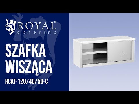 Video - Szafka wisząca - 1200 x 400 x 500 mm - obciążenie 1 półki: 65 kg - Royal Catering