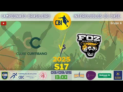 Clube Curitibano (PR) X Foz (PR) - CBI U17 2025 - Grupo A - Basquete Masculino