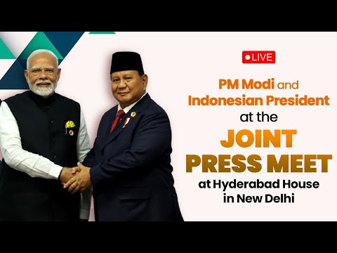 LIVE: PM Modi and Indonesian President at the joint press meet at Hyderabad House in New Delhiा
