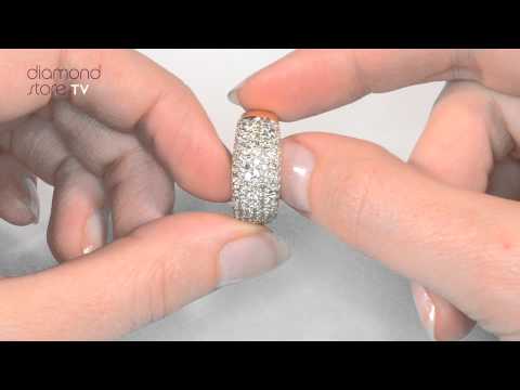 N3824 - 1.35ct Pave Set Diamond Ring In 18K Gold