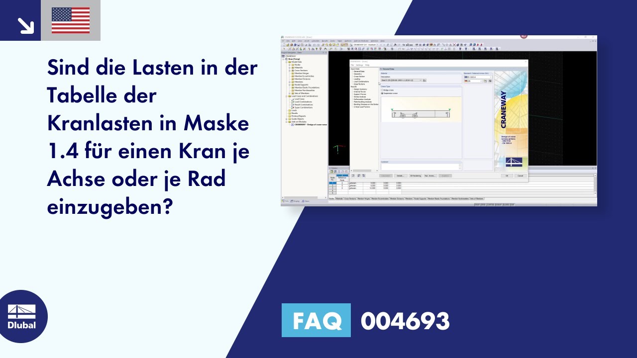 [EN] FAQ 004693 | Sind die Lasten in der Tabelle der Kranlasten in Maske 1.4 für einen Kran je Ac...