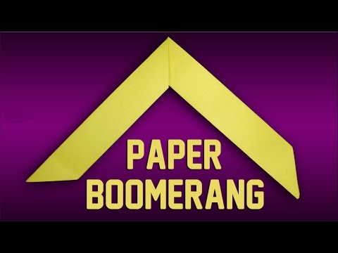 How To Make a Paper Boomerang That Comes Back
