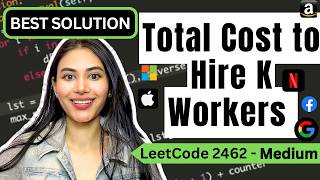 YouTube video 'Total Cost to Hire K Workers #leetcode #leetcode75 #heap'