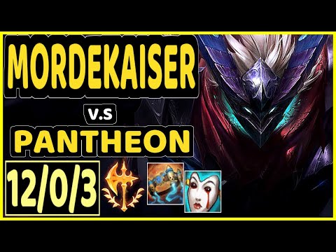FINN (MORDEKAISER) vs PANTHEON - 12/0/3 KDA TOP CHALLENGER GAMEPLAY - EUW