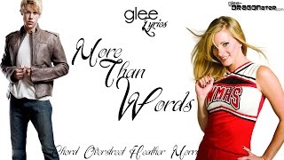Glee - More Than Words Lyrics HD