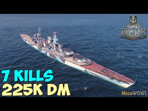 World of WarShips | Kronshtadt  | 7 KILLS | 225K Damage - Replay Gameplay 1080p 60 fps