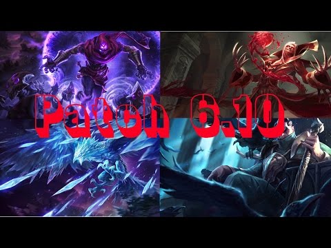 League of Legends Patch 6.10 Champion Changes and Statistics