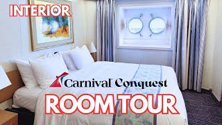 Carnival Conquest Interior Stateroom 1221 Tour: Porthole Interior