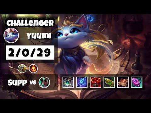 Yuumi Challenger Gameplay S11 Replay 11.18 Support (2/0/29) - BR