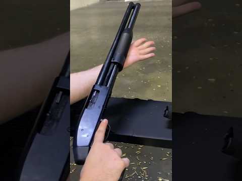 Shooting a mossberg pistol grip 12g inside range