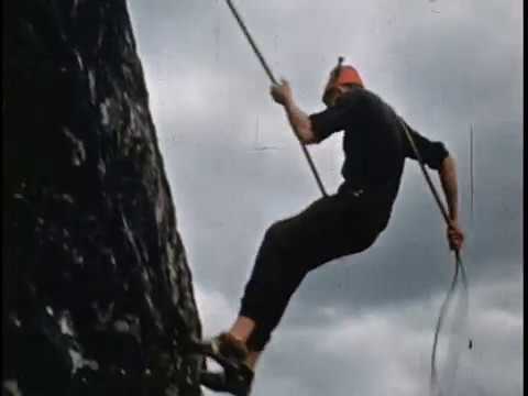 Mountaineers Fred Beckey Ascent of the Tooth, Rapelling scene