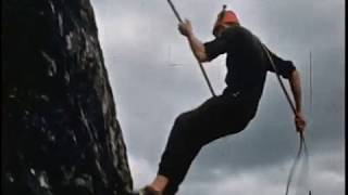 Mountaineers Fred Beckey Ascent of the Tooth, Rapelling scene