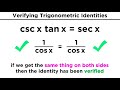 Verifying Trigonometric Identities