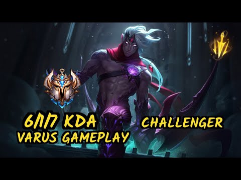 FTW Xaky (VARUS) vs JHIN- 6/1/7 KDA BOTTOM ADC CHALLENGER GAMEPLAY - EUW