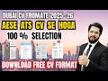 Free Dubai CV Format Template | 100% ATS Friendly CV for UAE Jobs | How To Make Dubai CV Format 2025