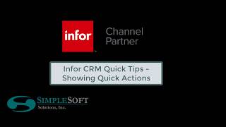 Quick Tips - Navigation pointers for Infor CRM