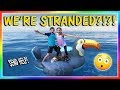 STRANDED ON A FLOATY! | CAN THE PUPPIES SWIM TO SAFETY? | We Are The Davises