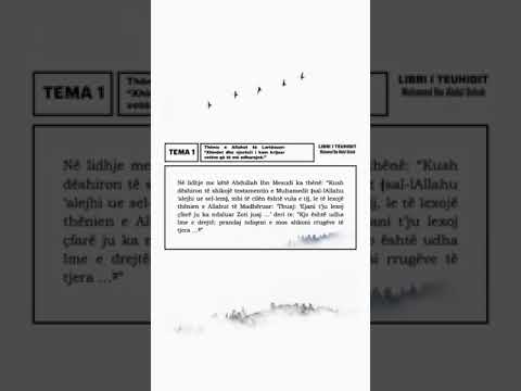 Libri i teuhidit - Tema e 1 (Krijimi i njerezve dhe xhindeve)