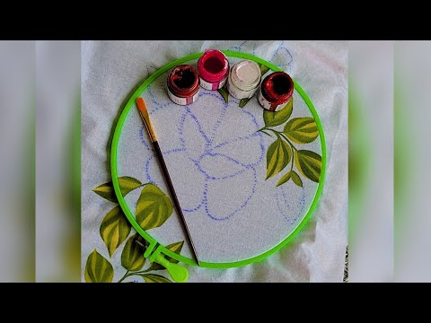 #flowers painting tutorial bedsheet desain