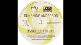 Sunshine Anderson - Heard It All Before (E-Smoove House Filter mix) video