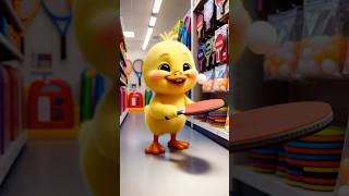 Ping Pong Challenge in the Yard! Duckling Brings Rackets - Mom vs Boy, Who's the Winner?