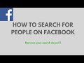 Facebook Search People By City | How to Find  People on Facebook