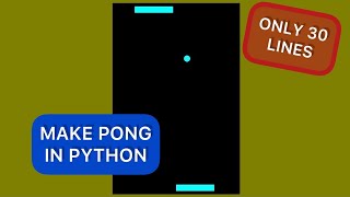 Make PONG In Python With Only 30 Lines of Code - Ursina Engine