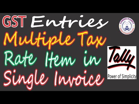 Multiple Tax Rate in Single Invoice GST Tally ERP 9 (Hindi)|Multi Tax Rate items under GST  Tally