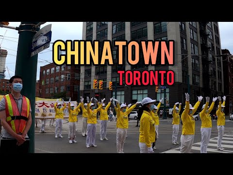 Toronto Chinatown on Saturday September 2020,Downtown ,Canada 4k