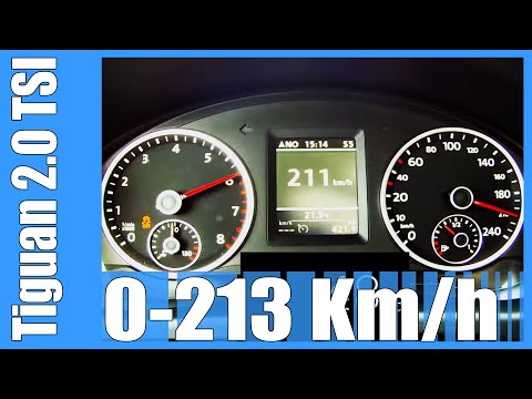 VW Tiguan 2.0 TSI 0-213 km/h Launch Control DSG FAST! Acceleration Test Autobahn