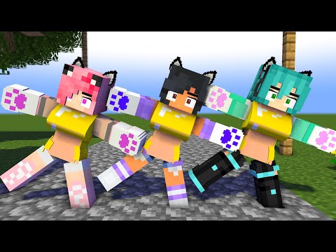 first meet gomy gomy rich kid aphmau, miku and kc - minecraft animation #shorts