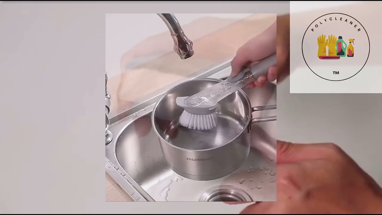 Brosse à vaisselle avec réservoir de détergeant polycleaner