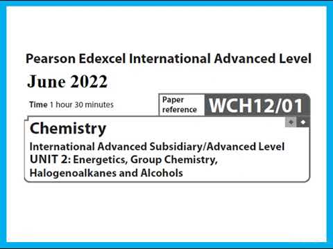 Unit 2 June 2022 -  AS Chemistry  - Dr  Hanaa Assil