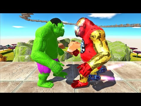 HULK GORO vs IRON MAN GORO DEATH RUN - Animal Revolt Battle Simulator ARBS