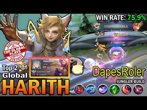 HARITH TOP 2 GLOBAL DapesRoler | JUNGLER BUILD | MOBILE LEGENDS