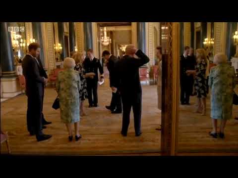 Prince Charles sneaks up on Princess Anne