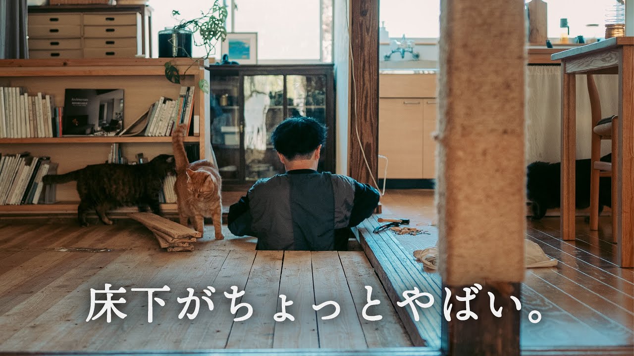 床下が想像以上だったので、直していきます。