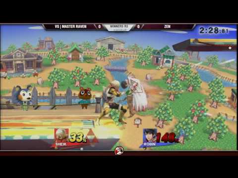 VS Weekly 12/29/16 - Winners R3 - Master Raven (Sheik) vs. Zen (Robin) - Smash 4