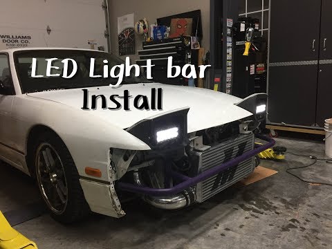 S13 LED Light Bar Install *ナイトドリフト*