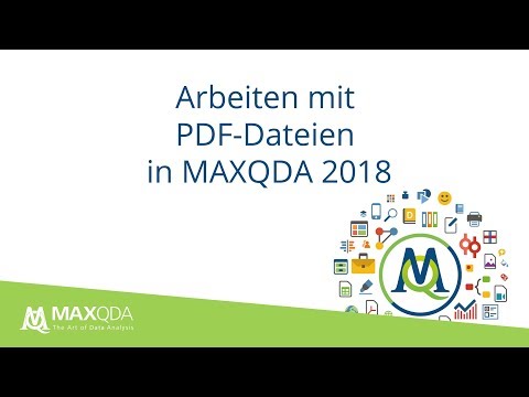 Arbeiten mit PDF-Dateien in MAXQDA 2018