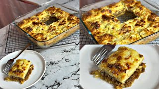 صنية الجلاش باللحمة و الجبنة 😋