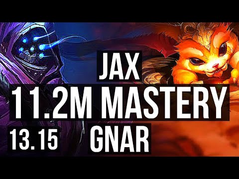 JAX vs GNAR (TOP) | 11.2M mastery, 1700+ games, Godlike | KR Master | 13.15